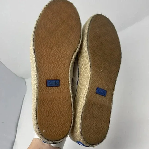 Keds Triple Liberty Espadrille Platform  Shoes Sneakers Cream Canvas Sz 6.5 - Picture 8 of 9